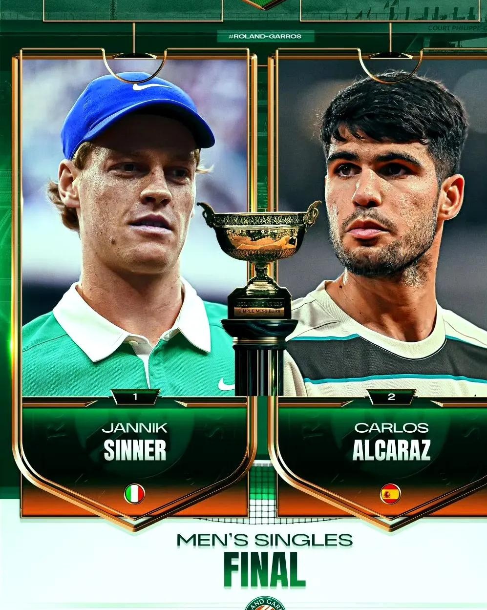 法网横扫蒙特卡洛大师赛，辛纳带队取胜